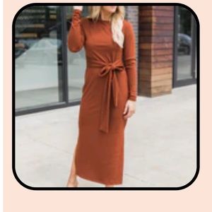 Ribbed Midi Dress